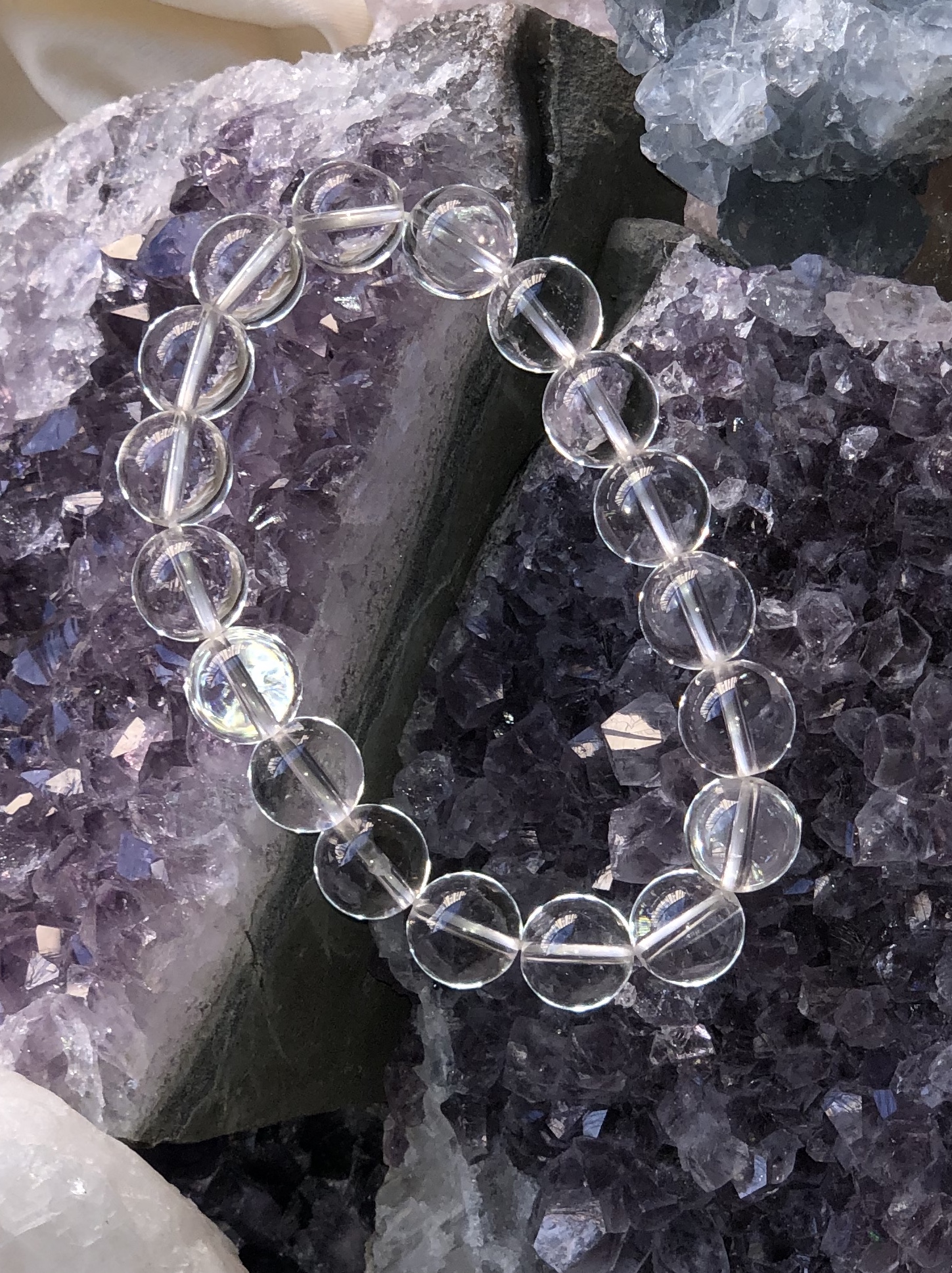 bracelet en cristal de roche by Sam'Rend'Zen